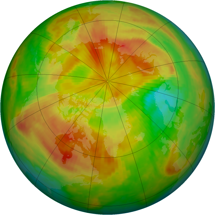 Arctic ozone map for 07 May 2002